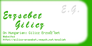 erzsebet gilicz business card